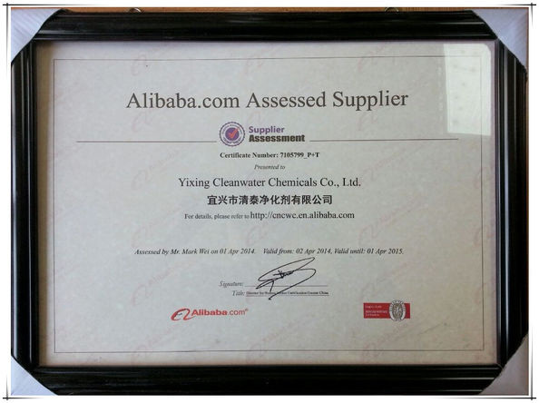 Китай Yixing Cleanwater Chemicals Co.,Ltd. Сертификаты